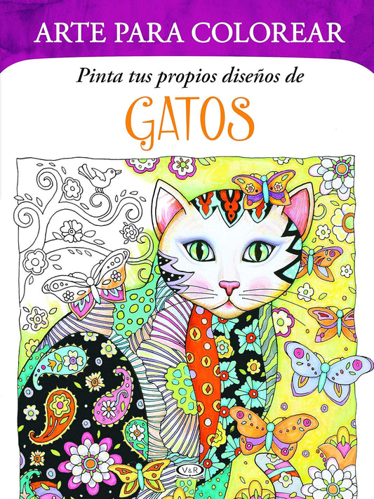 Libro Gatos: Arte para colorear