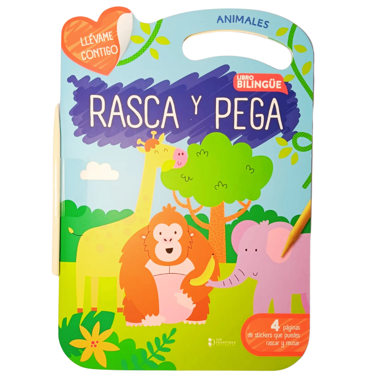 Libro Animales: Rasca y pega