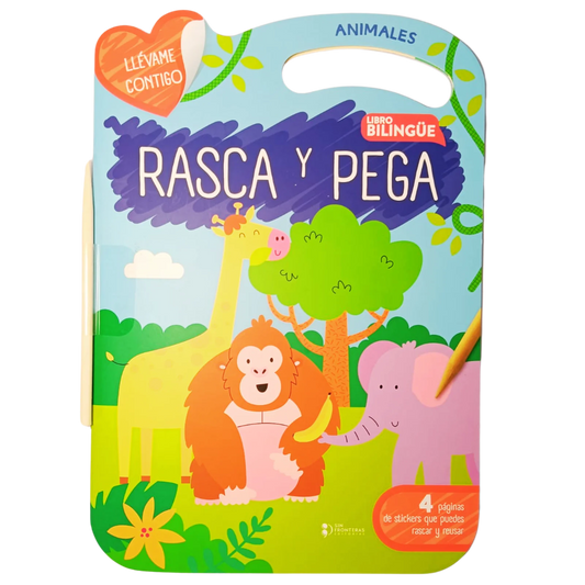 Libro Animales: Rasca y pega