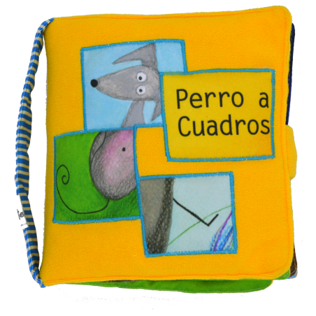 Libro en tela- Perro a cuadros