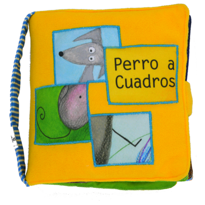 Libro en tela- Perro a cuadros